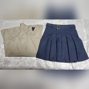 New 2 French Toast school uniform girls dress and skort, no tags